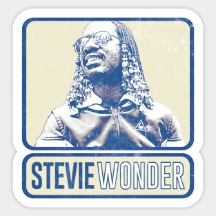 Stevie Wonder /// Faded Style Retro Fan Design Sticker